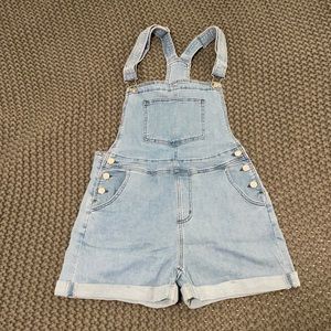 Never worn! Denim Overall Shorts